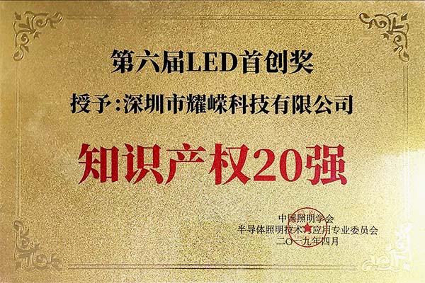 第六届LED首创奖知识产权20强